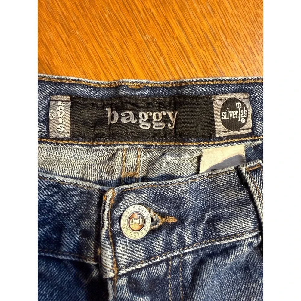 Vintage‎ 1998 Levis SilverTab Loose Jeans Mens 36x32 (34x32) Baggy Skater Denim
